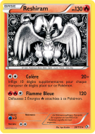 Carte Pokémon Reshiram 28/113 Holographique Trésors Légendaires