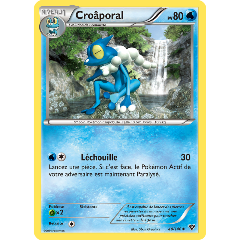 Carte Pokémon Croâporal 40/146 Peu commune XY (JCC)