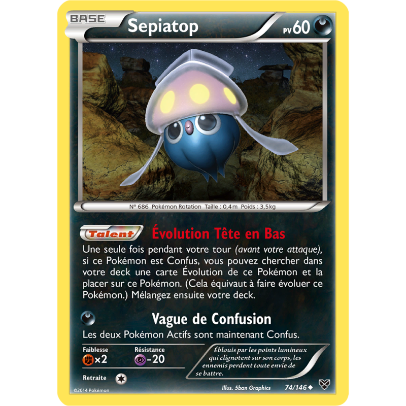 Carte Pokémon Sepiatop 74/146 Peu commune XY (JCC)