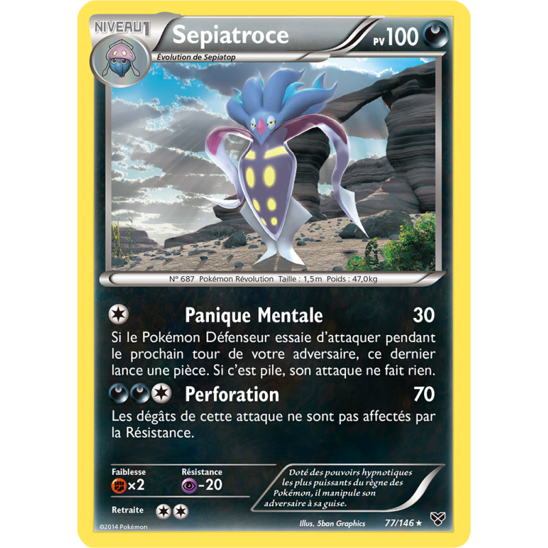 Carte Pokémon Sepiatroce 77/146 Rare XY (JCC)