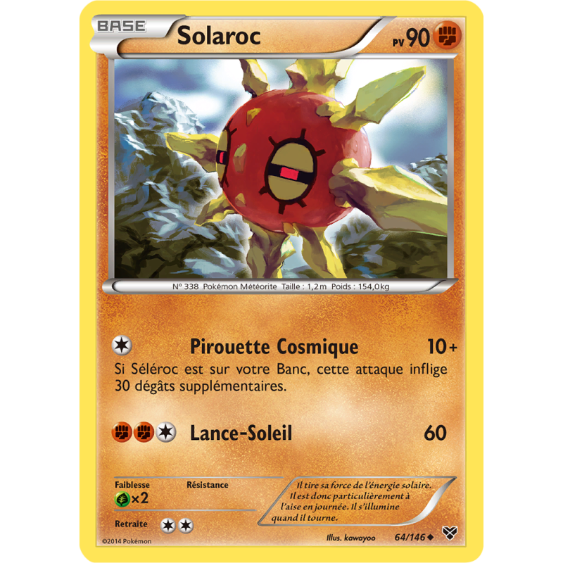 Carte Pokémon Solaroc 64/146 Peu commune XY (JCC)