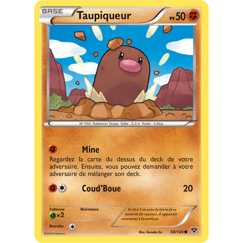 Carte Pokémon Taupiqueur 58/146 Commune XY (JCC)