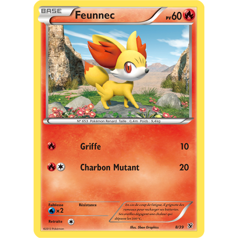 Carte Pokémon Feunnec 8/39 Aucune Bienvenue à Kalos