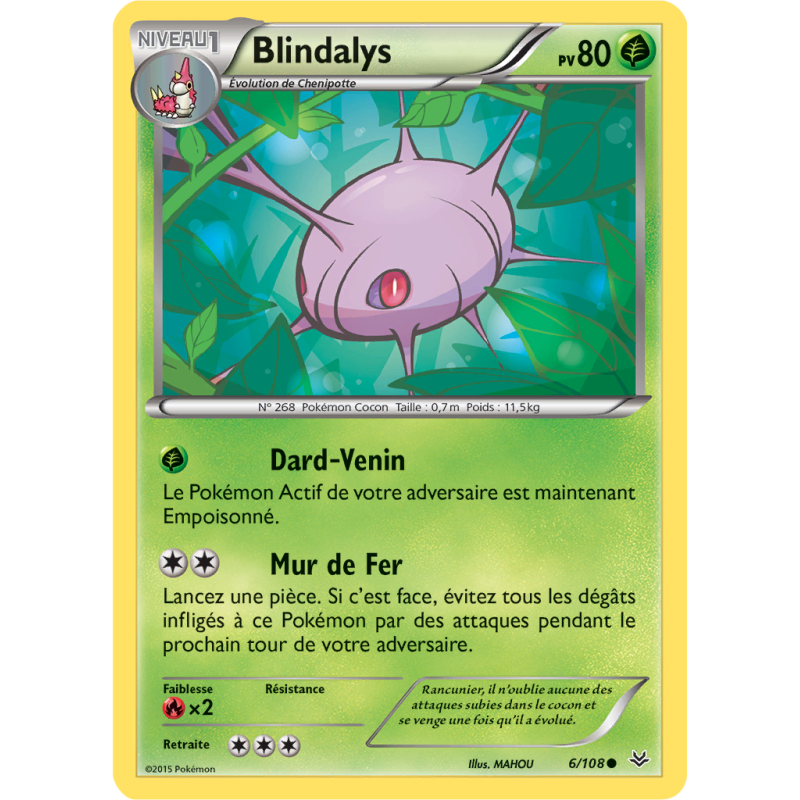 Carte Pokémon Blindalys 6/108 Commune Ciel Rugissant