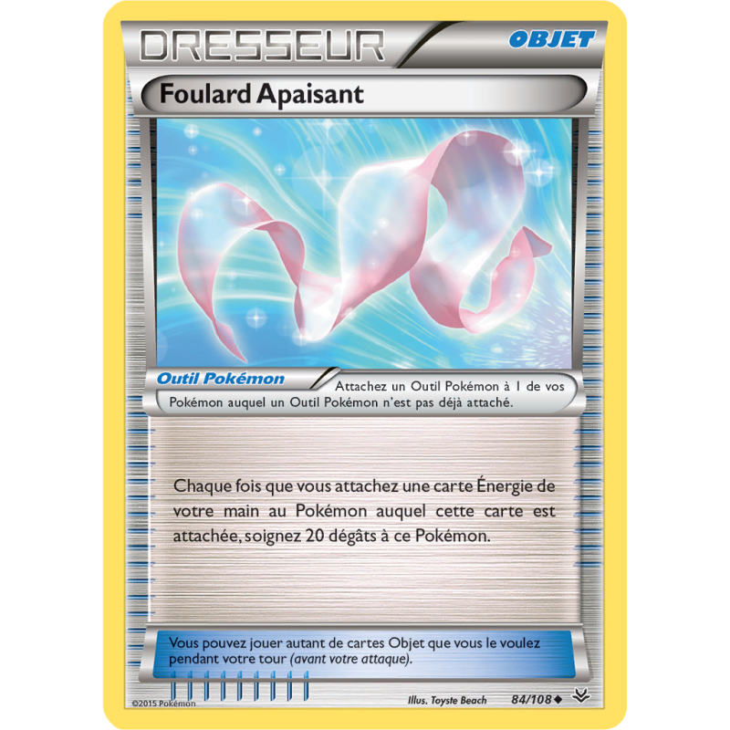 Carte Pokémon Foulard Apaisant 84/108 Peu commune Ciel Rugissant