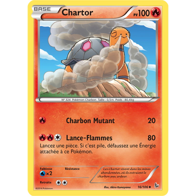 Carte Pokémon Chartor 16/106 Peu commune Étincelles