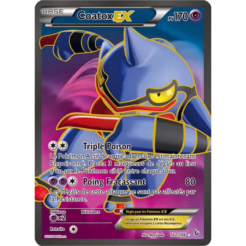 Carte Pokémon Coatox-EX 102/106 Ultra Rare Étincelles