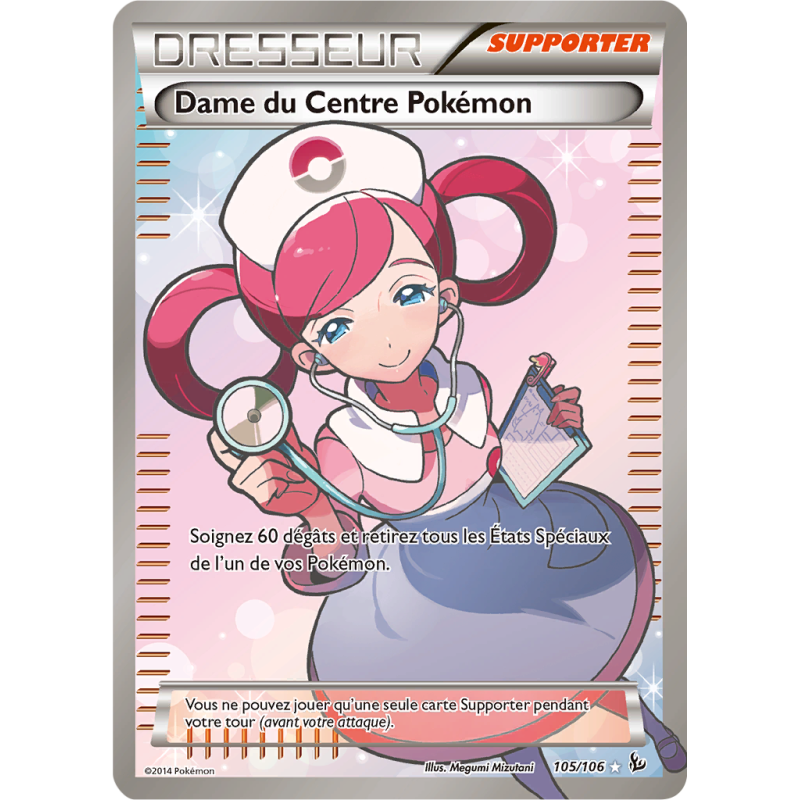 Carte Pokémon Dame du Centre Pokémon 105/106 Ultra Rare Étincelles
