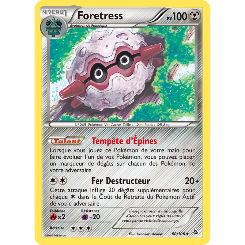 Carte Pokémon Foretress 60/106 Rare Étincelles