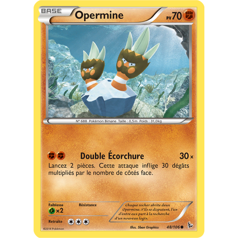 Carte Pokémon Opermine 48/106 Commune Étincelles
