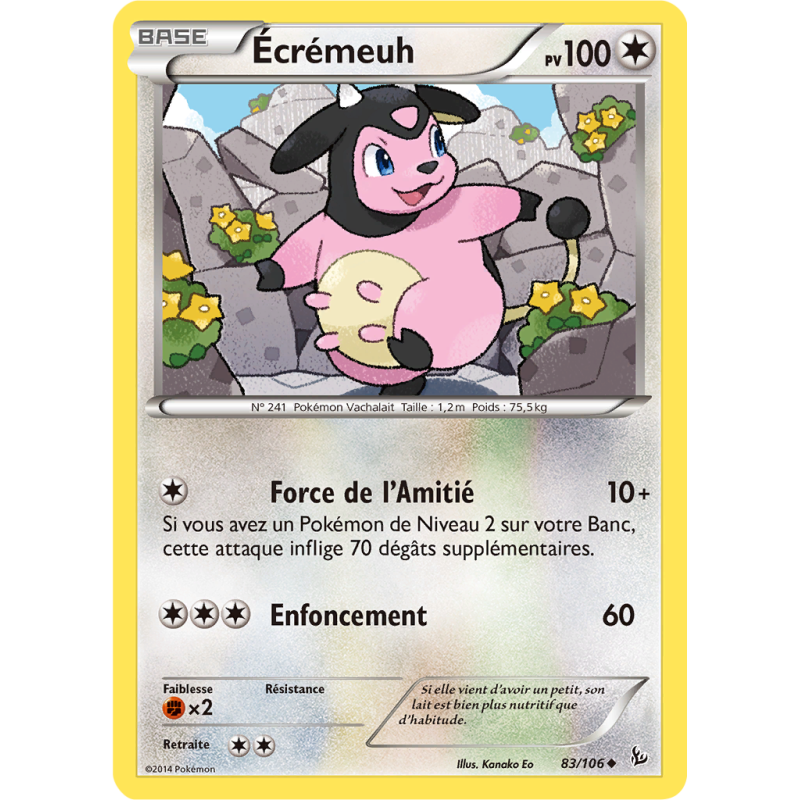 Carte Pokémon Écrémeuh 83/106 Peu commune Étincelles