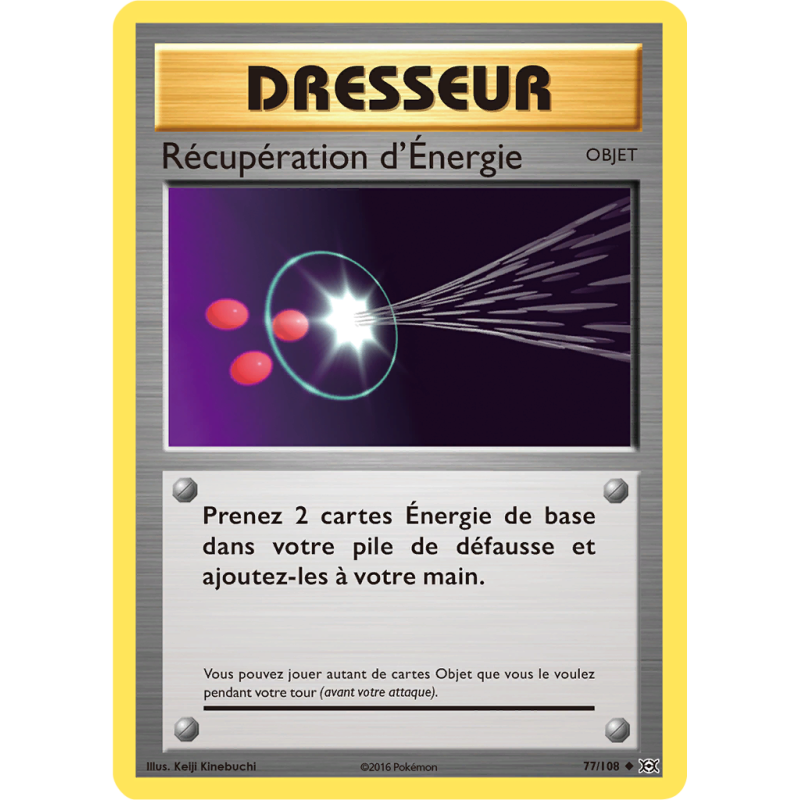 Carte Pokémon Récupération d'Énergie 77/108 Peu commune Évolutions