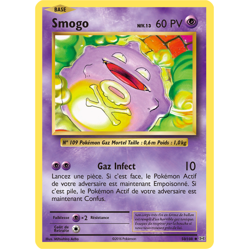 Carte Pokémon Smogo 50/108 Commune Évolutions