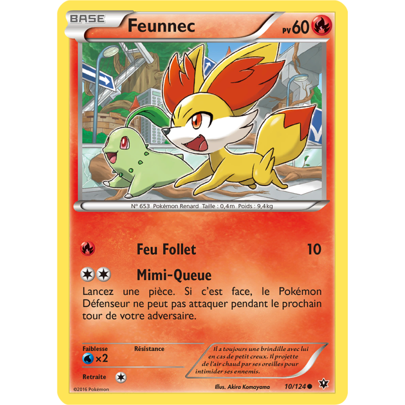 Carte Pokémon Feunnec 10/124 Commune Impact des Destins