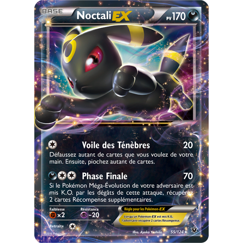 Carte Pokémon Noctali-EX 55/124 Ultra Rare Impact des Destins