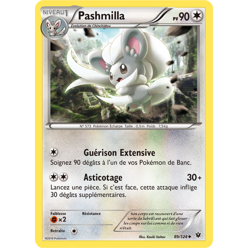 Carte Pokémon Pashmilla 89/124 Peu commune Impact des Destins