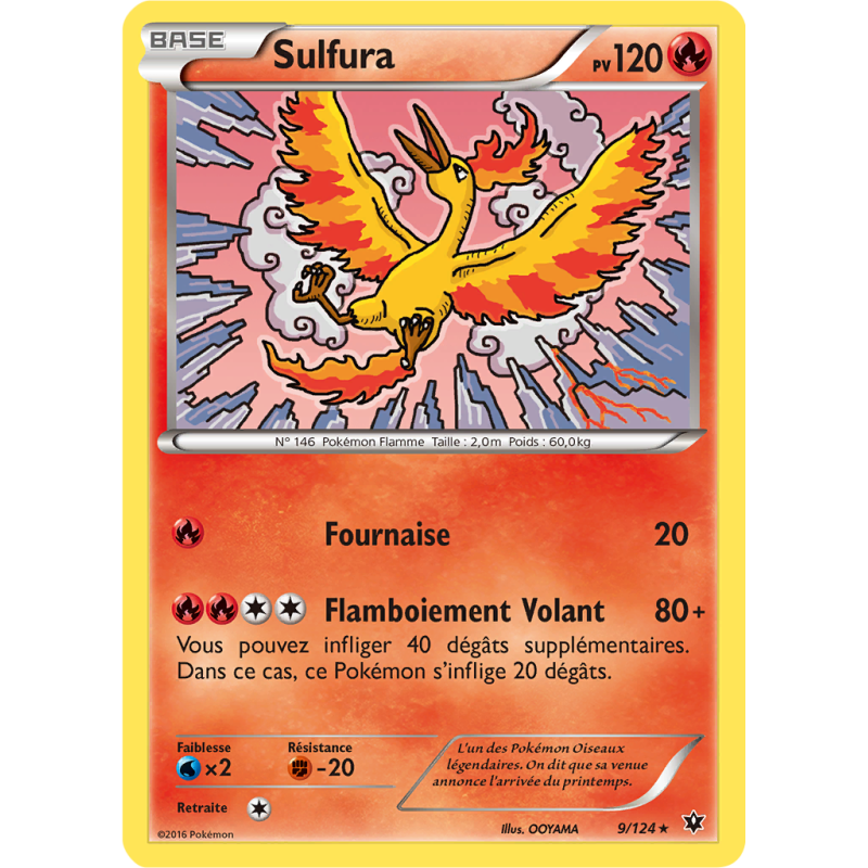 Carte Pokémon Sulfura 9/124 Rare Impact des Destins