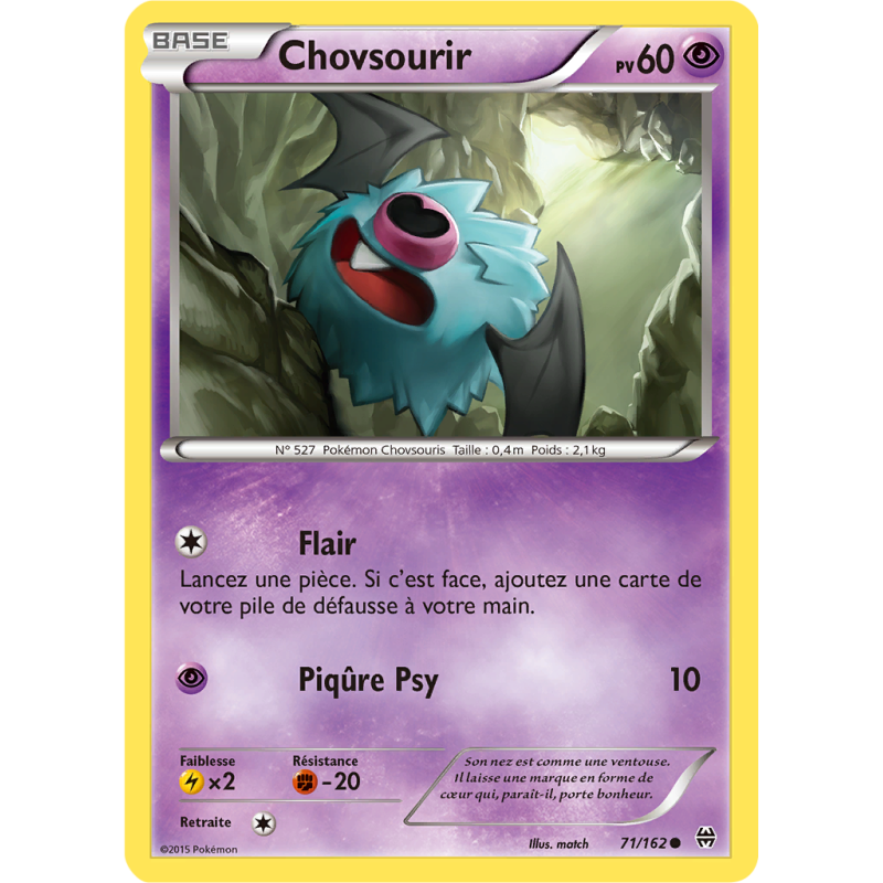 Carte Pokémon Chovsourir 71/162 Commune Impulsion TURBO
