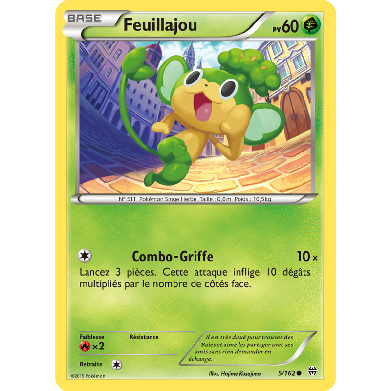 Carte Pokémon Feuillajou 5/162 Commune Impulsion TURBO