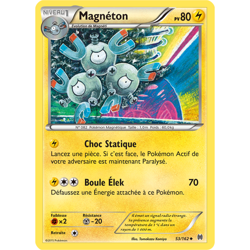 Carte Pokémon Magnéton 53/162 Peu commune Impulsion TURBO