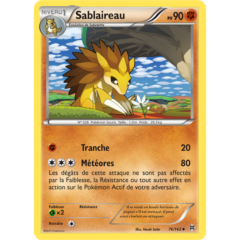 Carte Pokémon Sablaireau 76/162 Peu commune Impulsion TURBO