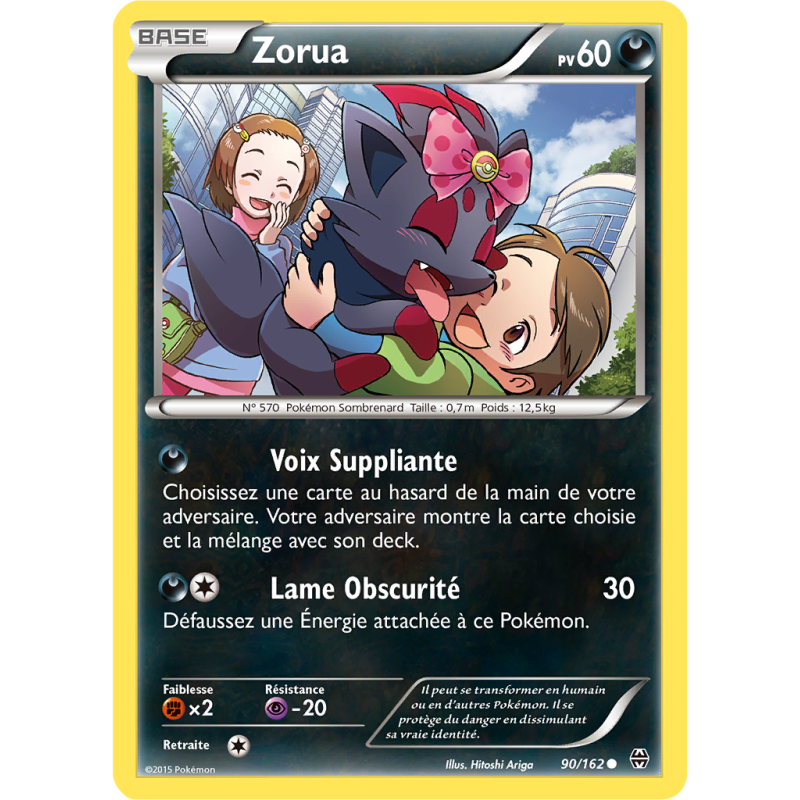 Carte Pokémon Zorua 90/162 Commune Impulsion TURBO
