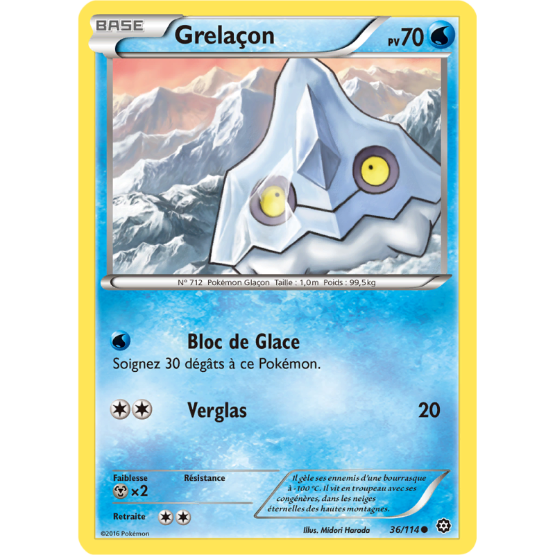 Carte Pokémon Grelaçon 36/114 Commune Offensive Vapeur