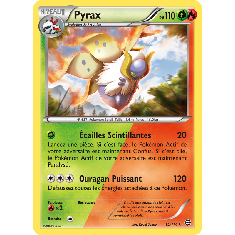 Carte Pokémon Pyrax 15/114 Commune Offensive Vapeur