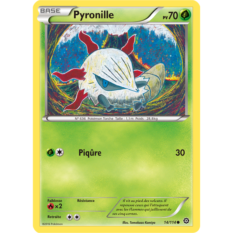 Carte Pokémon Pyronille 14/114 Commune Offensive Vapeur