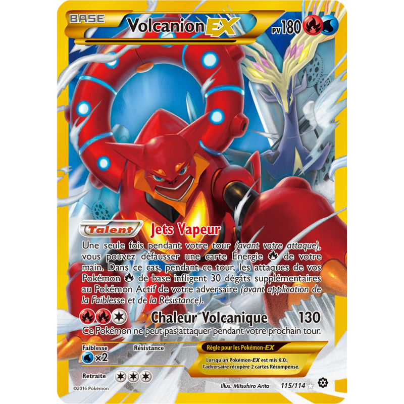 Carte Pokémon Volcanion-EX 115/114 Ultra Rare Offensive Vapeur