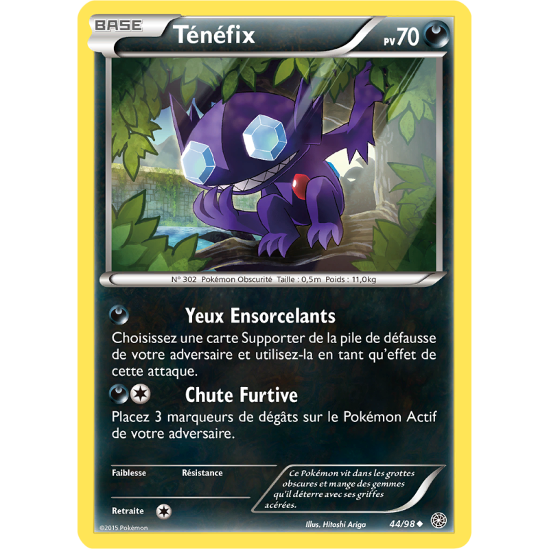 Carte Pokémon Ténéfix 44/98 Peu commune Origines Antiques