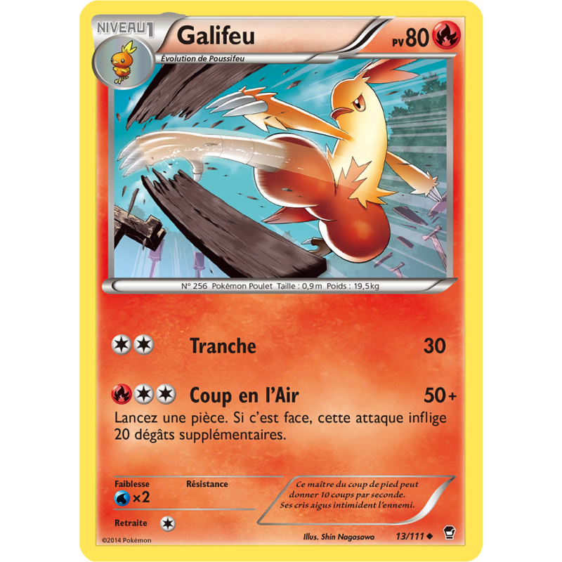 Carte Pokémon Galifeu 13/111 Peu commune Poings Furieux