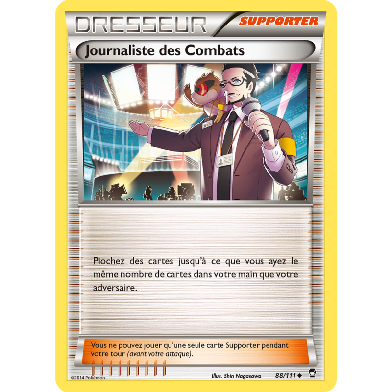 Carte Pokémon Journaliste des Combats 88/111 Peu commune Poings Furieux