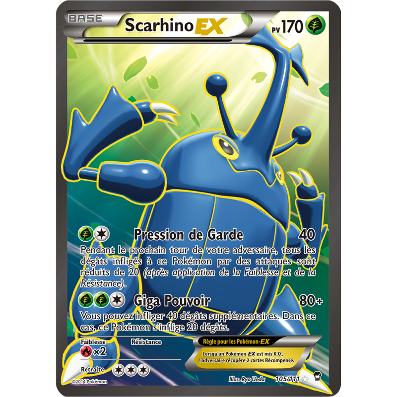 Carte Pokémon Scarhino-EX 105/111 Ultra Rare Poings Furieux