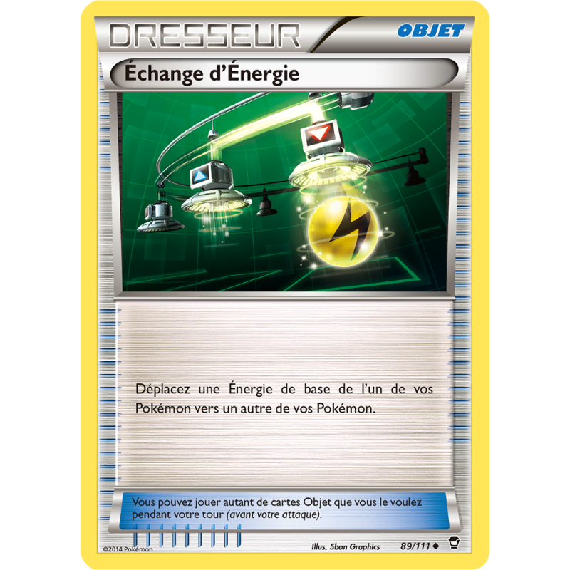 Carte Pokémon Échange d'Énergie 89/111 Peu commune Poings Furieux