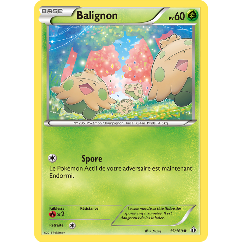 Carte Pokémon Balignon 15/160 Commune Primo-Choc