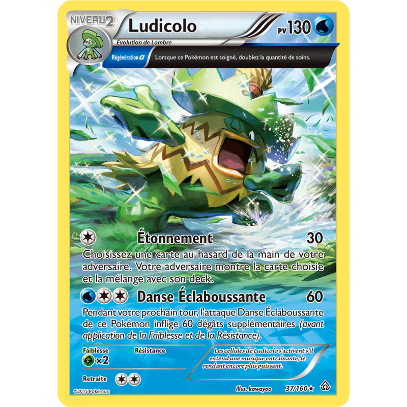 Carte Pokémon Ludicolo 37/160 Rare Primo-Choc