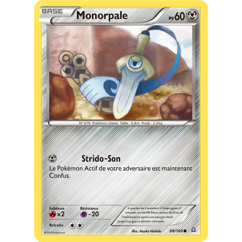 Carte Pokémon Monorpale 98/160 Commune Primo-Choc