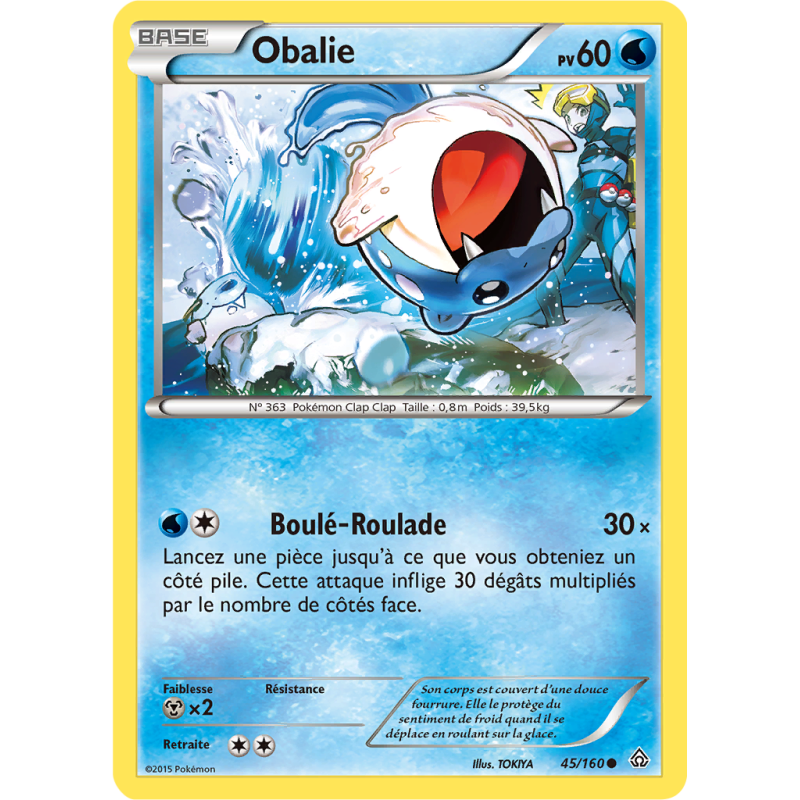 Carte Pokémon Obalie 45/160 Commune Primo-Choc