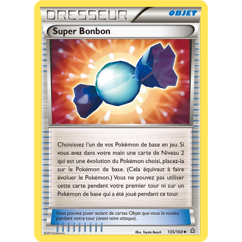 Carte Pokémon Super Bonbon 135/160 Peu commune Primo-Choc