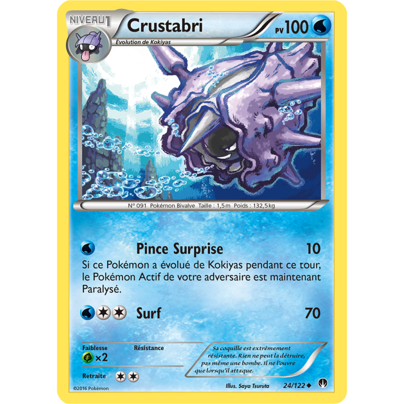Carte Pokémon Crustabri 24/122 Peu commune Rupture TURBO