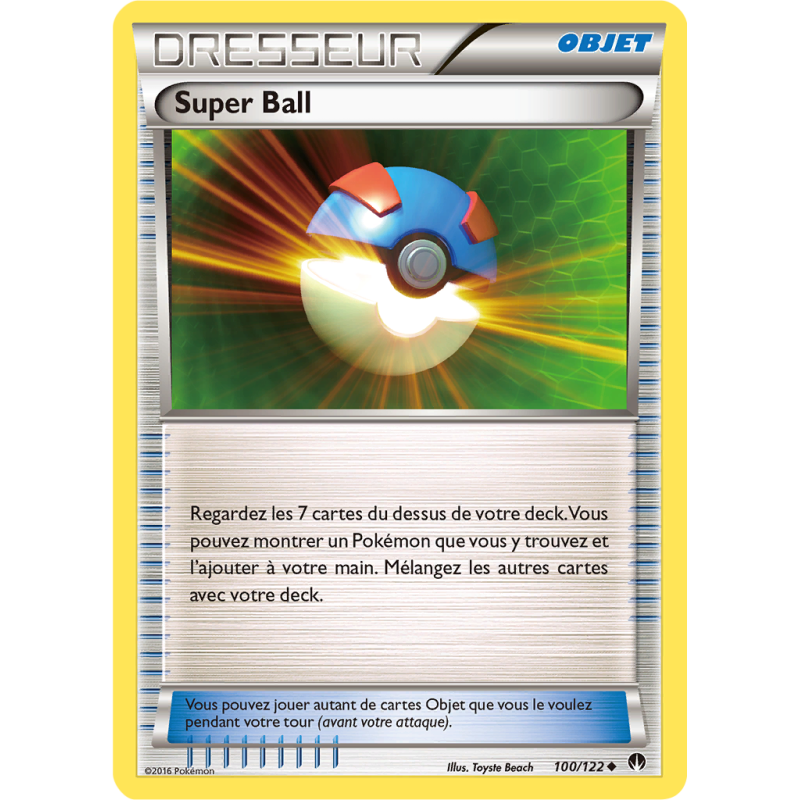 Carte Pokémon Super Ball 100/122 Peu commune Rupture TURBO