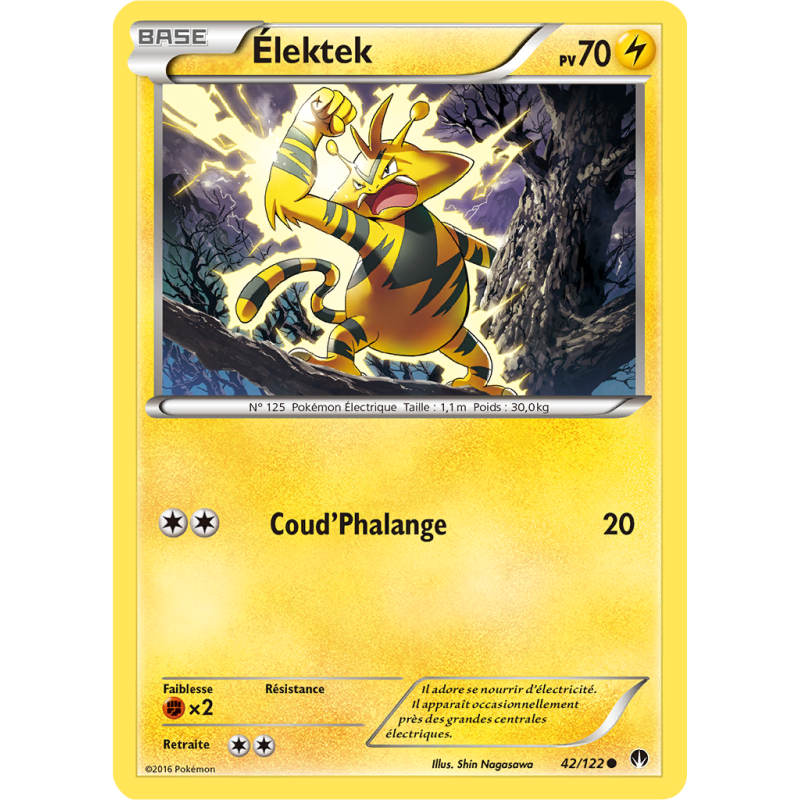 Carte Pokémon Élektek 42/122 Commune Rupture TURBO