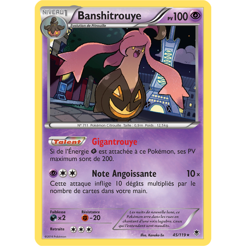 Carte Pokémon Banshitrouye 45/119 Holographique Vigueur Spectrale