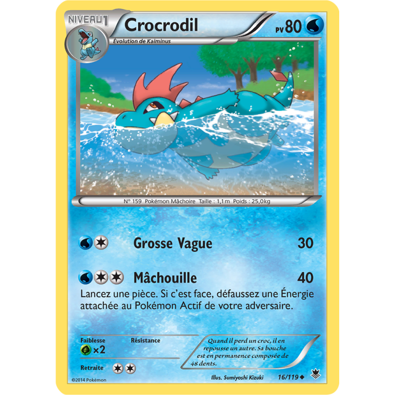 Carte Pokémon Crocrodil 16/119 Peu commune Vigueur Spectrale
