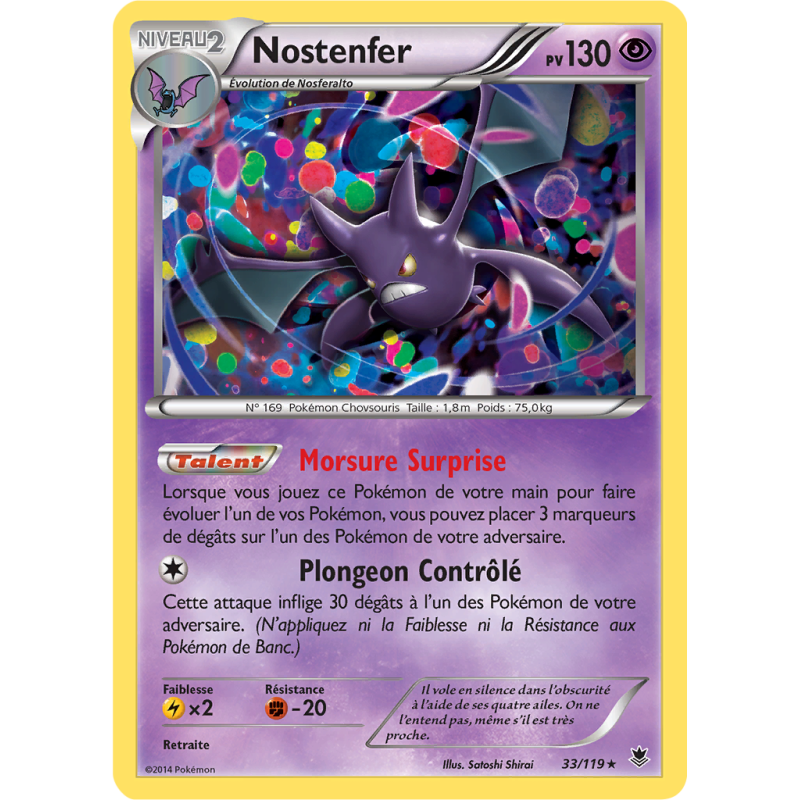 Carte Pokémon Nostenfer 33/119 Rare Vigueur Spectrale