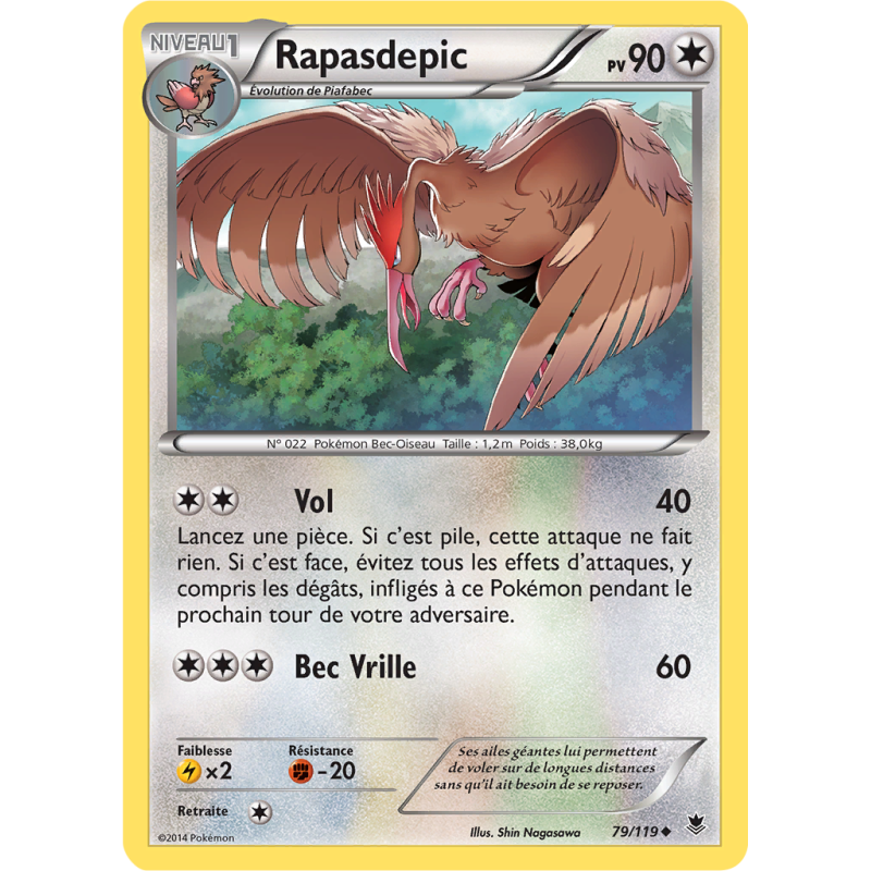 Carte Pokémon Rapasdepic 79/119 Peu commune Vigueur Spectrale