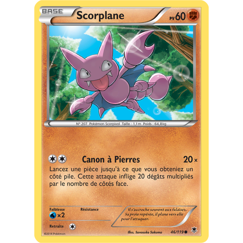 Carte Pokémon Scorplane 46/119 Commune Vigueur Spectrale