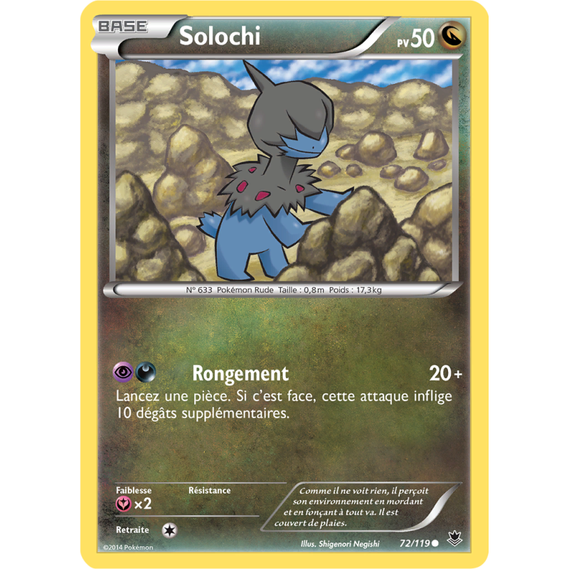 Carte Pokémon Solochi 72/119 Commune Vigueur Spectrale