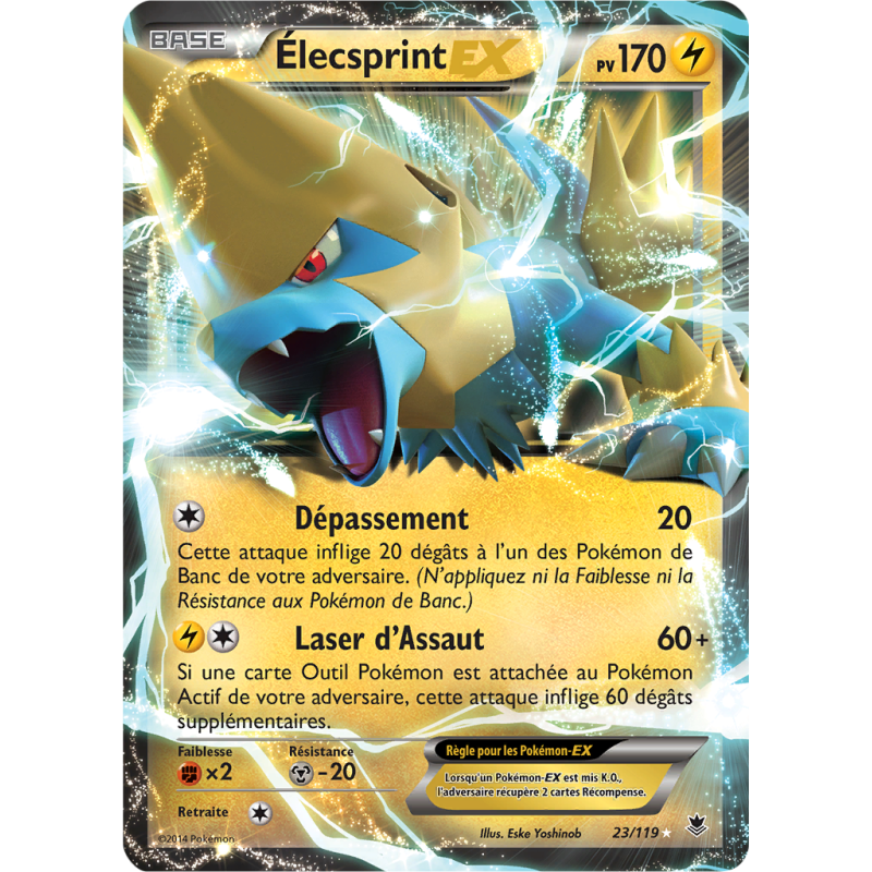 Carte Pokémon Élecsprint-EX 23/119 Ultra Rare Vigueur Spectrale